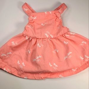 Carter's pink overall dress